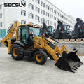 SECSUN 4WD Compact Wheel Excavator Loader 2.5 Ton 4x4 Bockhoe Loader with ROPS Cabin