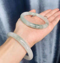 Jade Bangle Authentic Hetian Gold Silk Jade Tianshan Emerald Bracelet Female Round Gobi Jade Floating Flower Bracelet