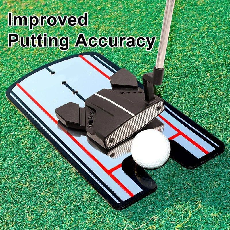 Portable Acrylic Golf Putting Mirror with Alignment Guide - Custom Logo Training Aid for Swing Practice & Putting Accuracy