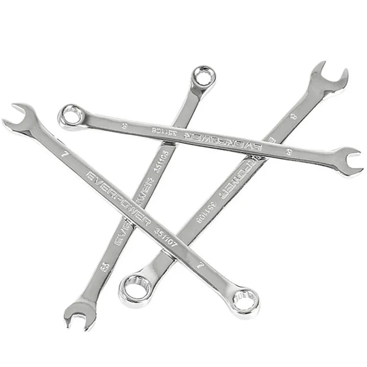 NINDEJIN Industrial Grade 11PCS OEM Chromium-vanadium Steel Wrench Tool Set CR-V 8-22mm Open End Combination Wrench