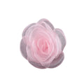 Korean Handmade Solid Color 7cm Organza Mesh Flowers Lined Hair Flowers for Girls Babies Toddlers Suitcase Dress Decoration