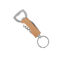 Custom Logo 3 in 1 Stainless Steel Corkscrew Waiter Corkscrew Wine Keychain Wood Wine Bottle Opener for Bar Party Wedding