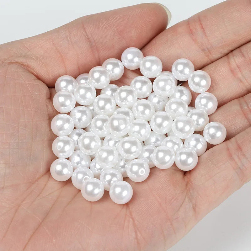 Wholesale Perfect Round 3-18mm ABS White Cream Loose Imitation Pearl for Jewelry