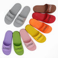 Custom Logo Men's Slides Casual Fashion Platform Massage Slippers Flip Flops Light Anti-Slip PVC Insole for Outdoor Use
