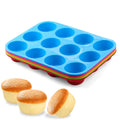 Nonstick BPA Free Cupcake Pan Silicone Cake Mold Muffin Tray Reusable Muffin Tin 12 Cups Silicon Cupcake Muffin Mold