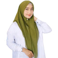 Wholesale Chain Instant Chiffon Hijab Zipper Lock for Women Dubai Muslim Clothes Beaded Instant Chiffon Bawal Tudung Hijab