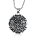 Fashion Jewelry Saint Michael's St. Michael Archangel Pendant Necklace Titanium Charm Chain Men 316L Stainless Steel Necklace