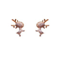 Cute Earrings Elk Earrings Sterling Silver Cubic Zircon Earrings