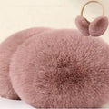 Fancy Outdoor Solid Color Windproof Women Warm Winter Cycling Ski Fur Earmuffs