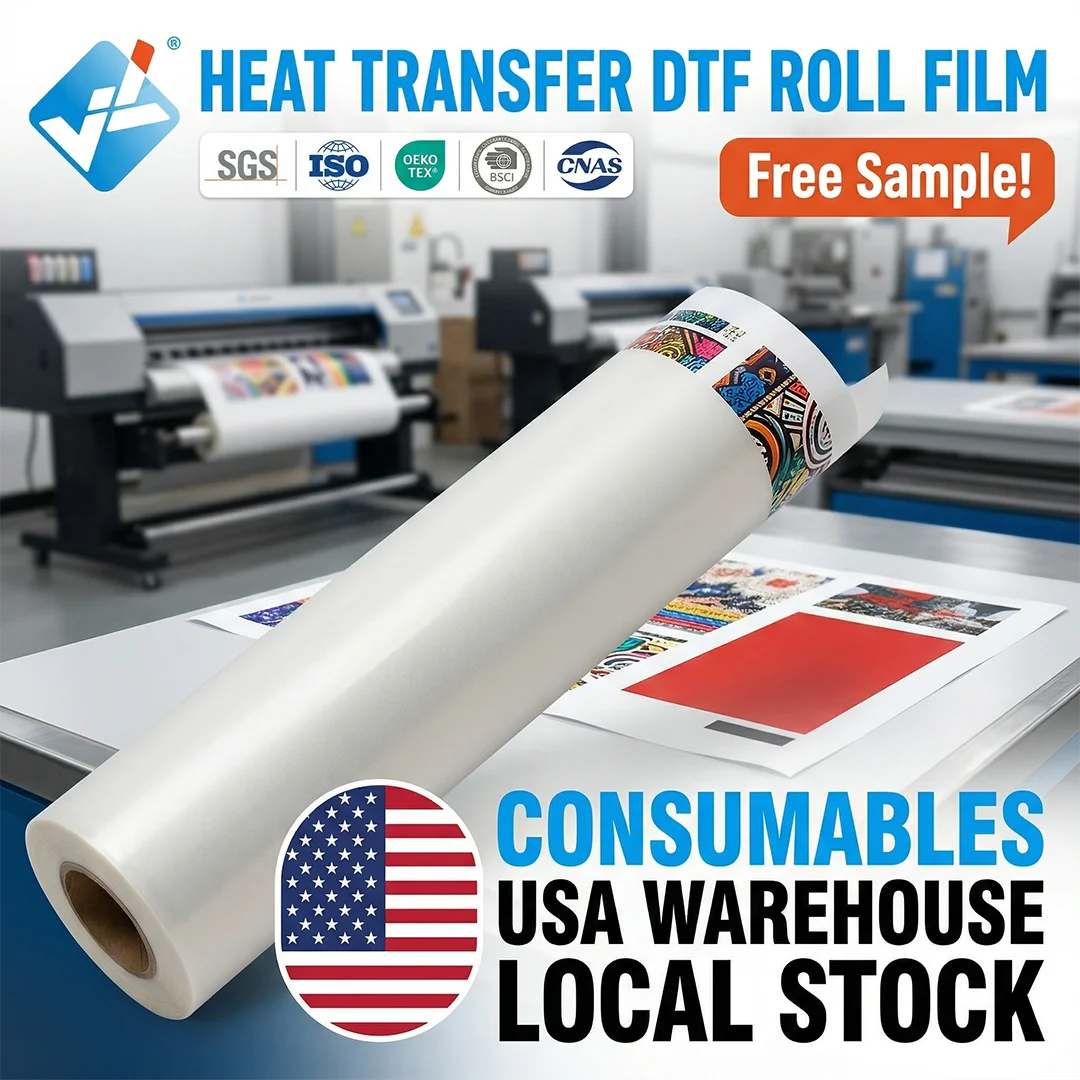24-Inch Cold Hot Peel Instant Peel DTF Roll 60cm*100m DTF PET Transfer Film Print for DTF Printer Printing