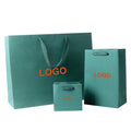 Luxury Biodegradable Recyclable Purple Kraft Paper Bag with Handle Customized Set Box for Promotion Jewelry Supplier Logo