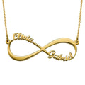 Milskye Fine Wedding Jewelry for Women 925 Silver 18k Gold Infinity Name Necklace
