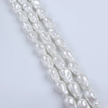 Zhuji Wholesale 15-16mm Mother of Shell Baroque Pearl Natural White Grey Stands for Jewelry Making