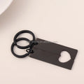 Wholesale DIY Stainless Steel Couple Heart Keychain