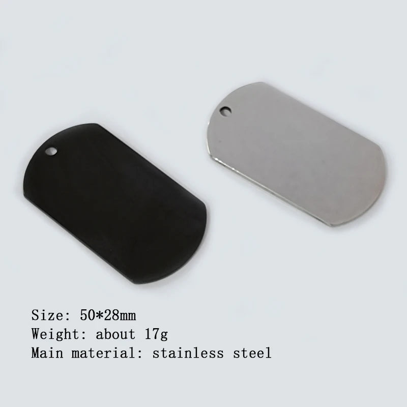 Wholesale Black Silver Classic Engraving Personalized Blank Stainless Steel Sublimation Custom Pets Name Metal Tag