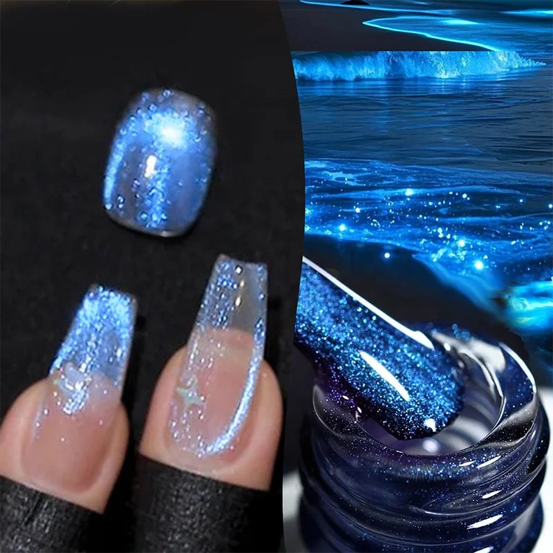 BORN PRETTY NEW Upgrade Angle Tears Cateye Magnet UV Nail Polish HEMA Free Aurora Blue Shimmer Cat Eye Gel Polish Custom Logo