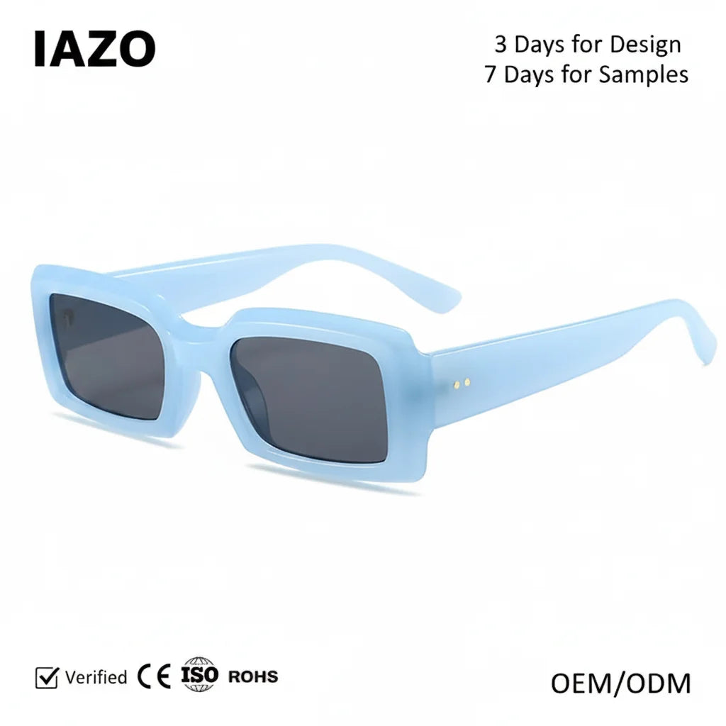 Women's Fashion UV400 Gradient Square Sun Glasses Small Rectangle Jelly Colors Sunglasses with PC Frame