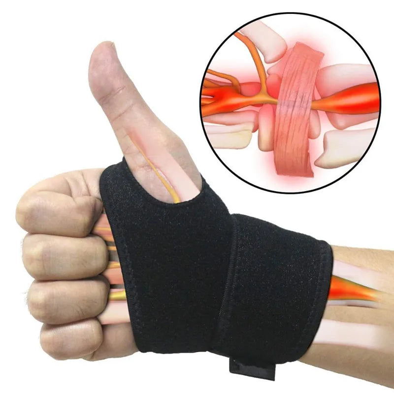 Custom New Style Adjustable Wrist Wraps Support Brace Comfortable Adjustable Heated Wrist Brace Sport Safety