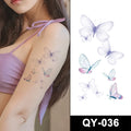 Small Size Water Transfer Color Women Fake Temporary Sticker Tattoo