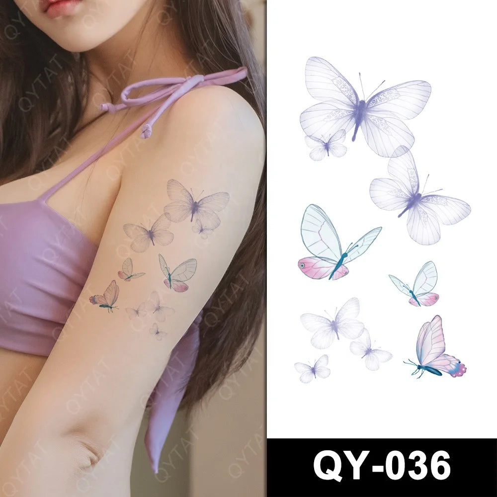 Small Size Water Transfer Color Women Fake Temporary Sticker Tattoo