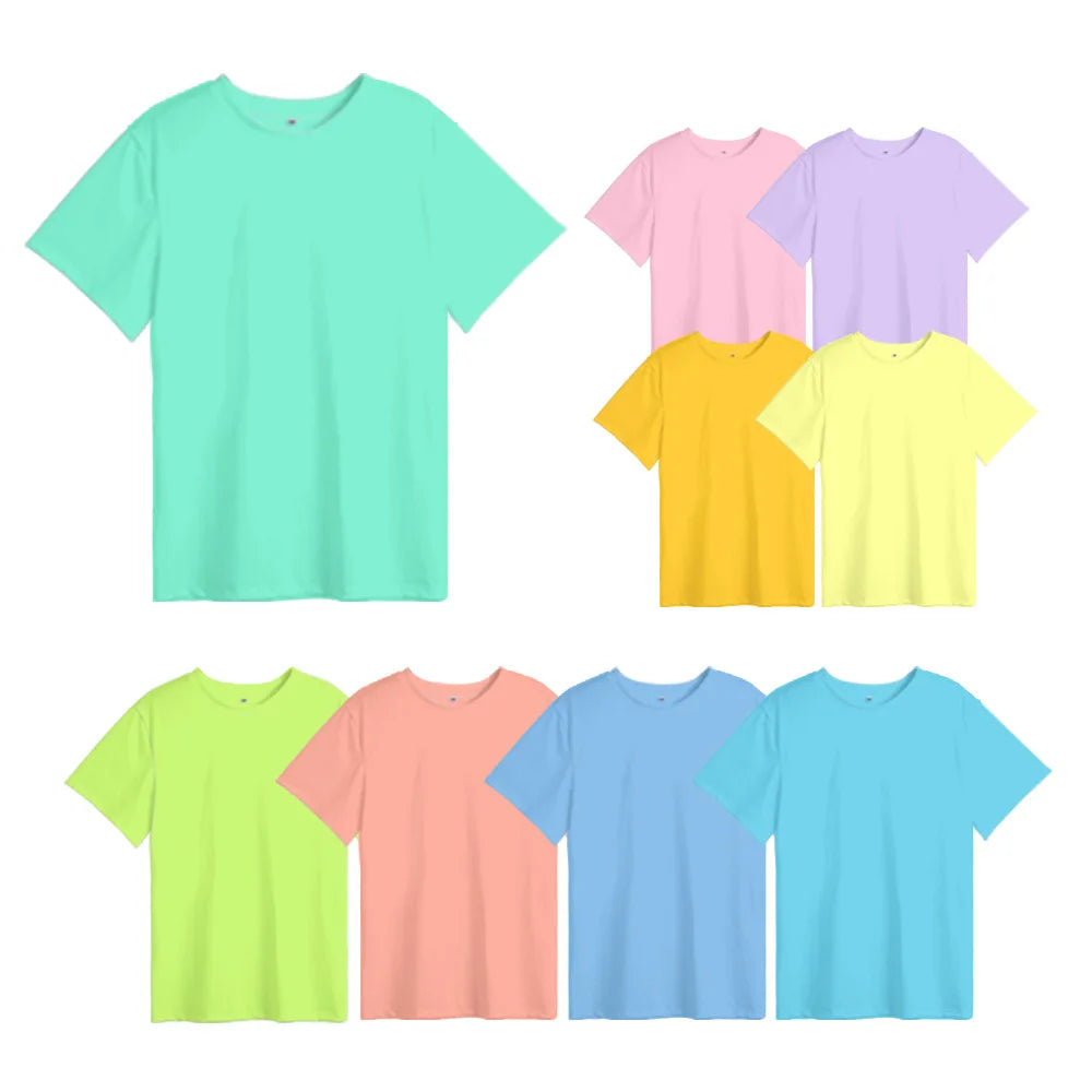 Sublimation Home Textile Pure Color T Shirt for Advertising/Christmas/School/Office
