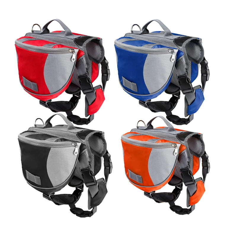 Hound Dog Lightweight Nylon Pet Harness Waterproof Polyester Saddle Bag for Small Animals Outdoor Travel & Carrying