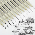 Black Micro-Pen Fineliner Ink Pen for Sketching Technical Drawing Scrapbooking
