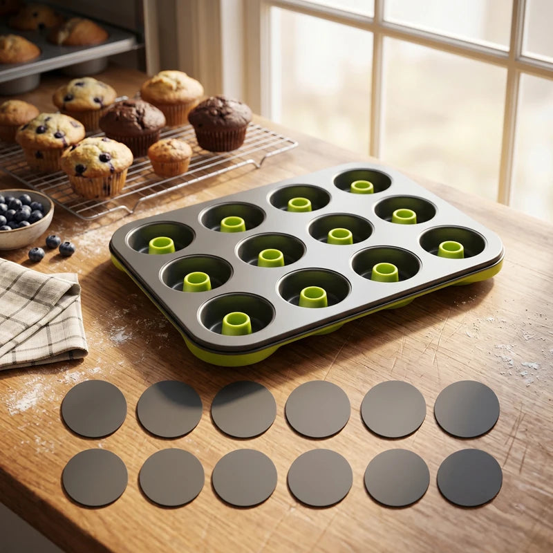Non Stick Carbon Steel Mini Cheesecake Pan Set and Cheesecake Pan With Removable Bottom and Plastic Base