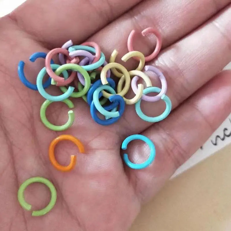1.2*10mm Round Split Keyring Jump Rings for Jewelry Toy Making Open Connector Ring Metal Solid O Rings Accessories Keychain Bulk