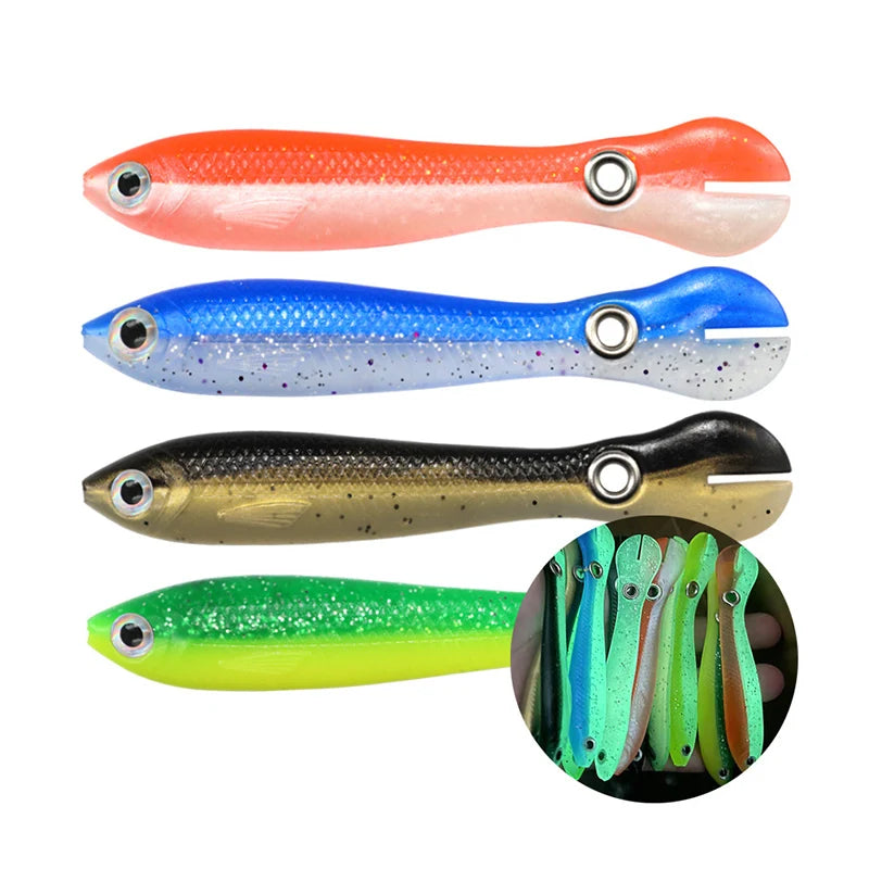 WEIHE Soft Fishing Bait 2g/6g Wobble Tail Lure PVC Small Loach  Artificial Baits for Bass Pike Fishing