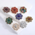 Fashion Multi Color Crystal Rhinestones Large Flower Brooch for Women Jewelry Exaggerated Retro Brooch Pin (KBL121)