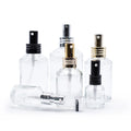 Luxury Clear Amber Green Blue Glass Perfume Essential Oil Bottle 30ml Screen Printing Pump Sprayer 100pcs for Skin Care Cream