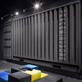 3D Iron Container Vinyl Wallpaper Dance Classroom Office Company Background Wall Hip-Hop Industrial Style Metal Wallpaper