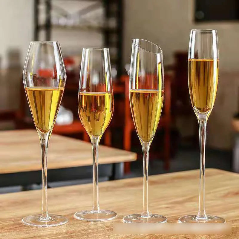 Factory Direct Sell European Vintage Luxury Crystal Champagne Flute Glasses for Wedding Party
