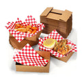 Kraft Paper Food Tray Disposable Cardboard with Wrapping