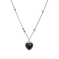 Colorful Changing Heart Pendant Necklaces for Women Girl Temperature Control Color Change Clavicle Chain Romantic Fashion