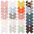 MIO Spring New Handmade Kids Hair Bow Barrettes Cotton Full Lined Hairpin Flower Print Alligator Clips Baby Girls Bow Hair Clip