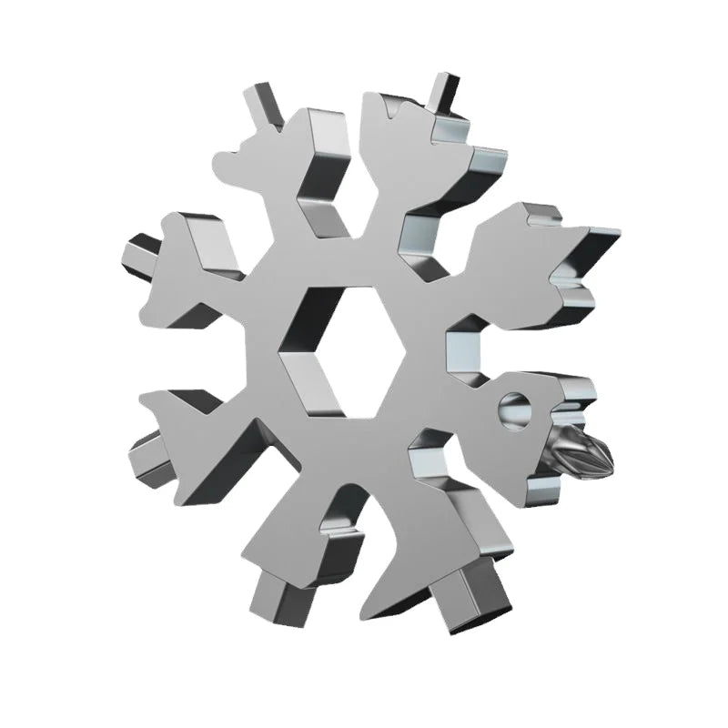 Multifunctional DIY Metric OEM Wrench Tool Stainless Steel Hexagonal Easy to Carry 18-in-1 Mini Universal Snowflake Multitool MegaBDM