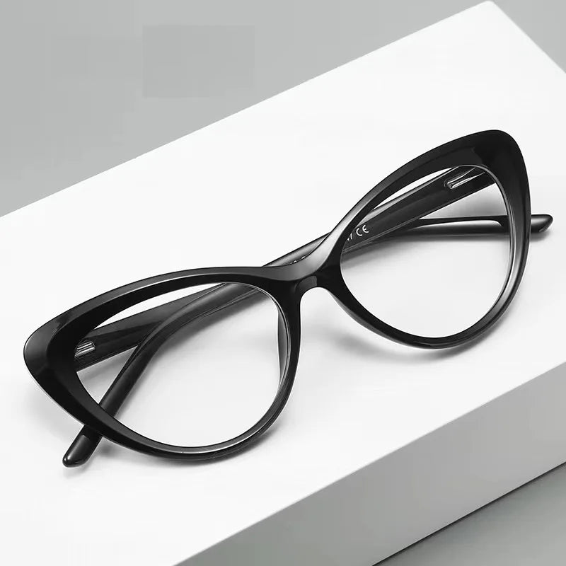 New Design Fashion Optical Frames Cat Eyes Frames Tr90 Anti Blue Light Glasses Women in Stock