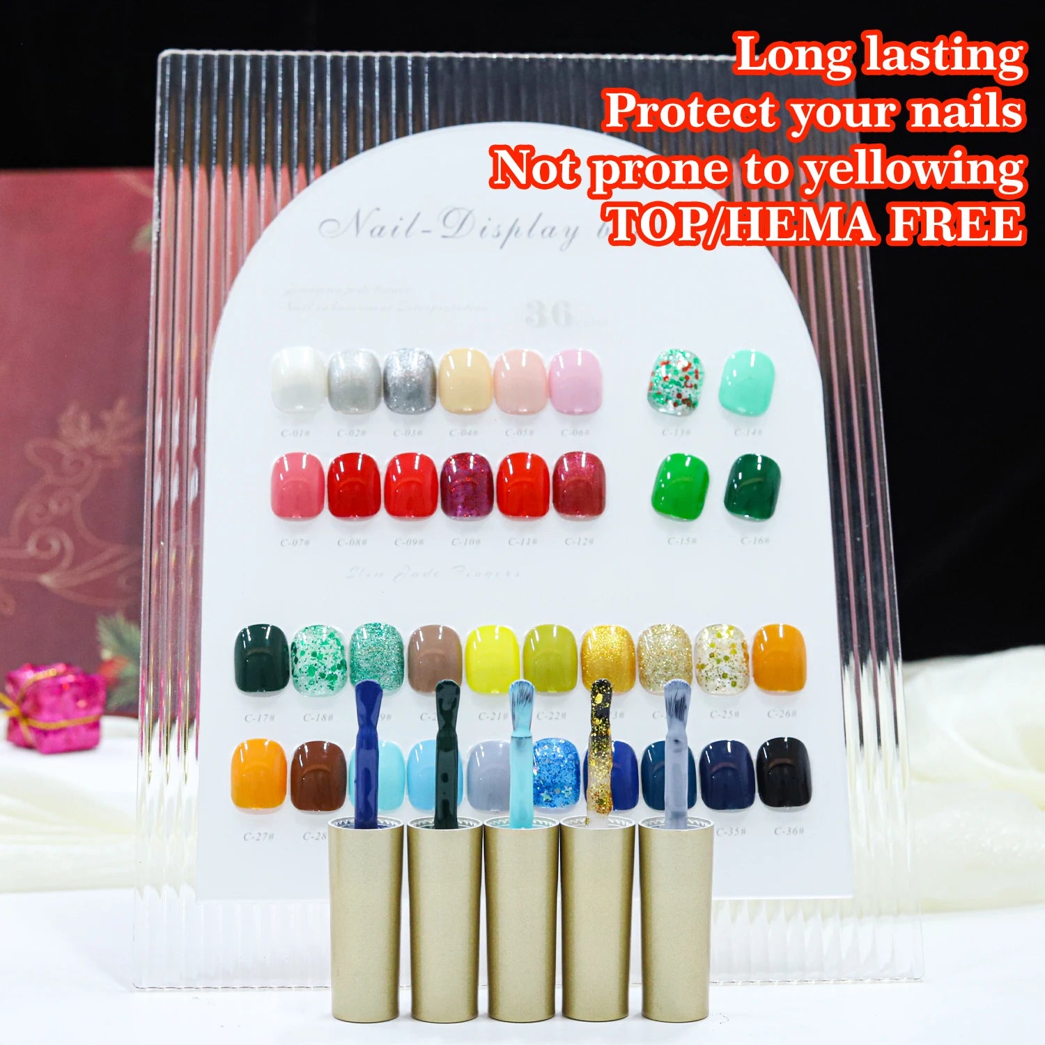 Ms Rainbow Gel Polish Set Salon Gel Nail Polish Set 36 Colors Christmas Collection 2026 Long Lasting UV Gel Polishing Set