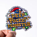 Glitter Hologram Custom Durable Waterproof Weatherproof Vinyl PVC Self-Adhesive Die Cut Logo Holographic Stickers