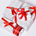 Ribbon Factory Price Wholesale Double Faces 16MM Wide Red Silk Satin Ribbon Roll