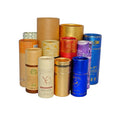 Customized Luxury Recycled Dry Herbs Packaging Cardboard Cylinder Curry Powders Container Loose Leaf Herbal Teas Paper Tubes