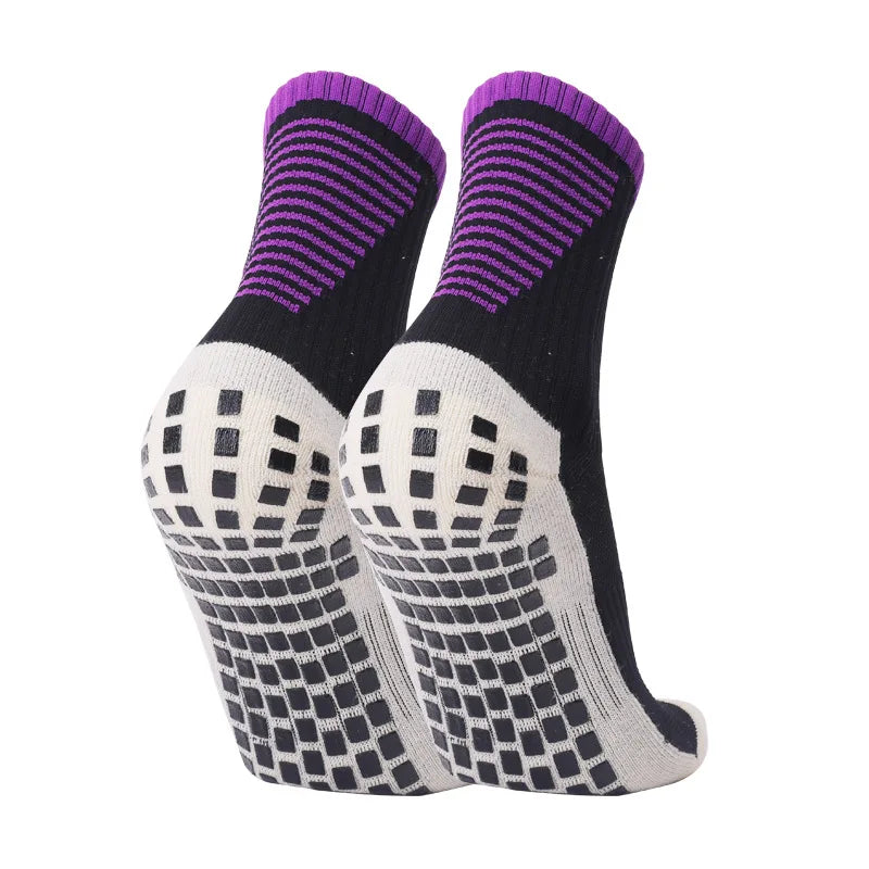 Unisex Professional Grip Sports Socks Custom Non-Slip Antideslizante Tapesign Bottom Logo Position for Soccer Other Sports