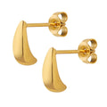 Minimalist Water Drop Earrings Stainless Steel Gold and Silver Simple Bead Stud Earrings Hypoallergenic Fashion Earrings