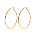Oval Circle Hoop Earrings Oversize Minimalist Dangle Earrings Jewelry Graduation Gift