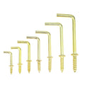 Steel 1" 1/2" 3/4" 5/8" L Shaped Right Angle Self Tapping Screw Hook Frame Hangers