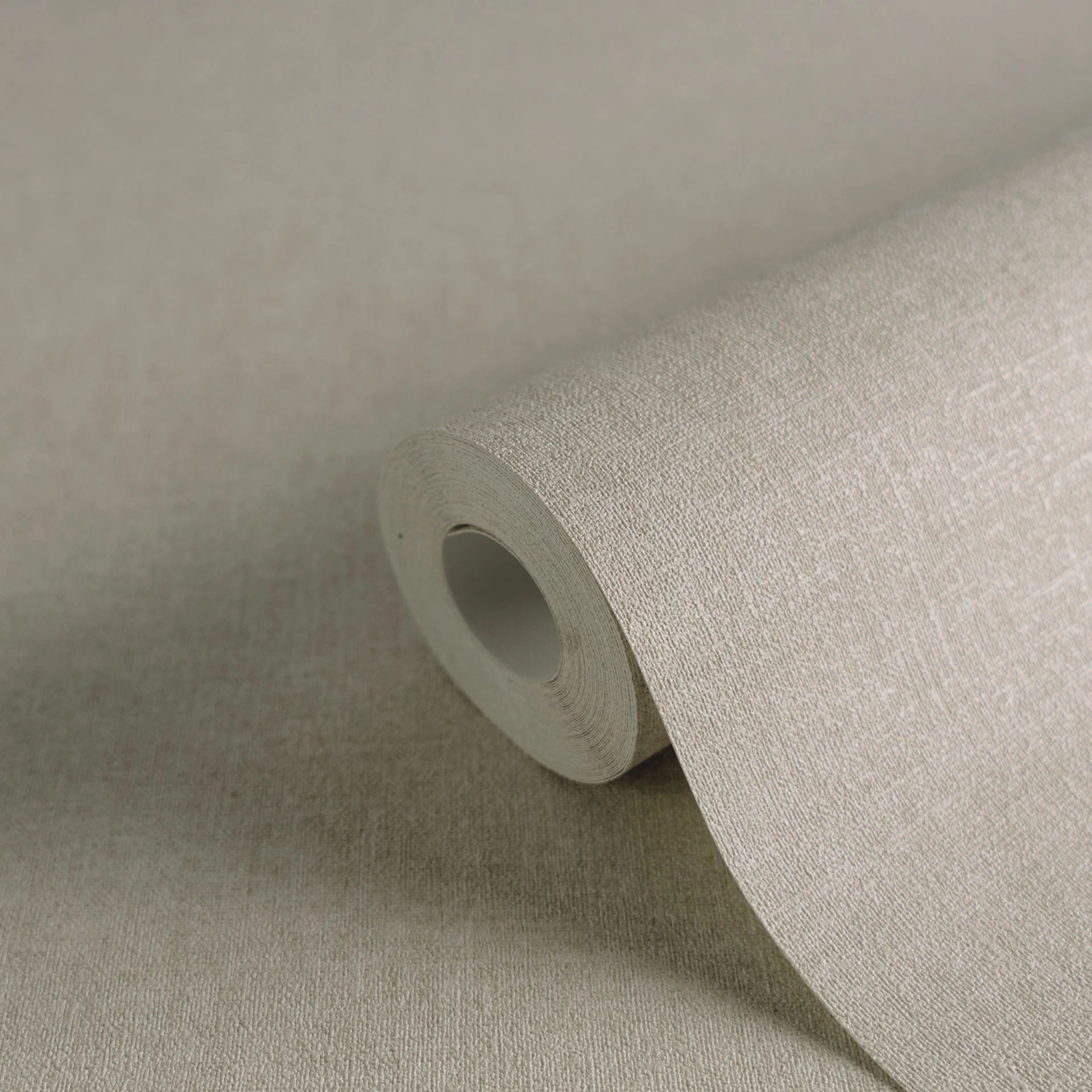 Made in Germany - Plain Wallpaper rolls Colour Beige Grey - Non Woven Vinyl - Wallpaper Textile Structure - 1005 x 053 m