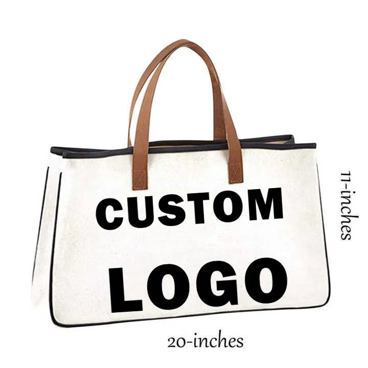 Handbag Canvas Bag Tote Bag for Women or Men Large Capacity Summer Beach Bag Simple Letter Printed Handbags Shopping Bag