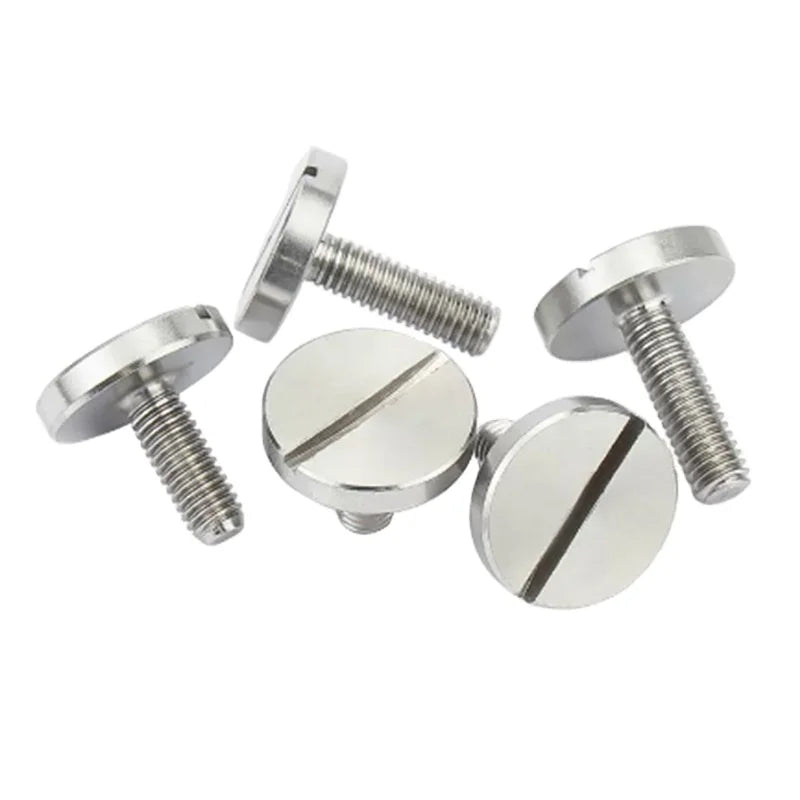 304 Stainless Steel GB833 M2 M2.5 M3 M4 M5 M6 M8 Slotted Flat Head Big Round Head Screw Slotted Thumb Screw